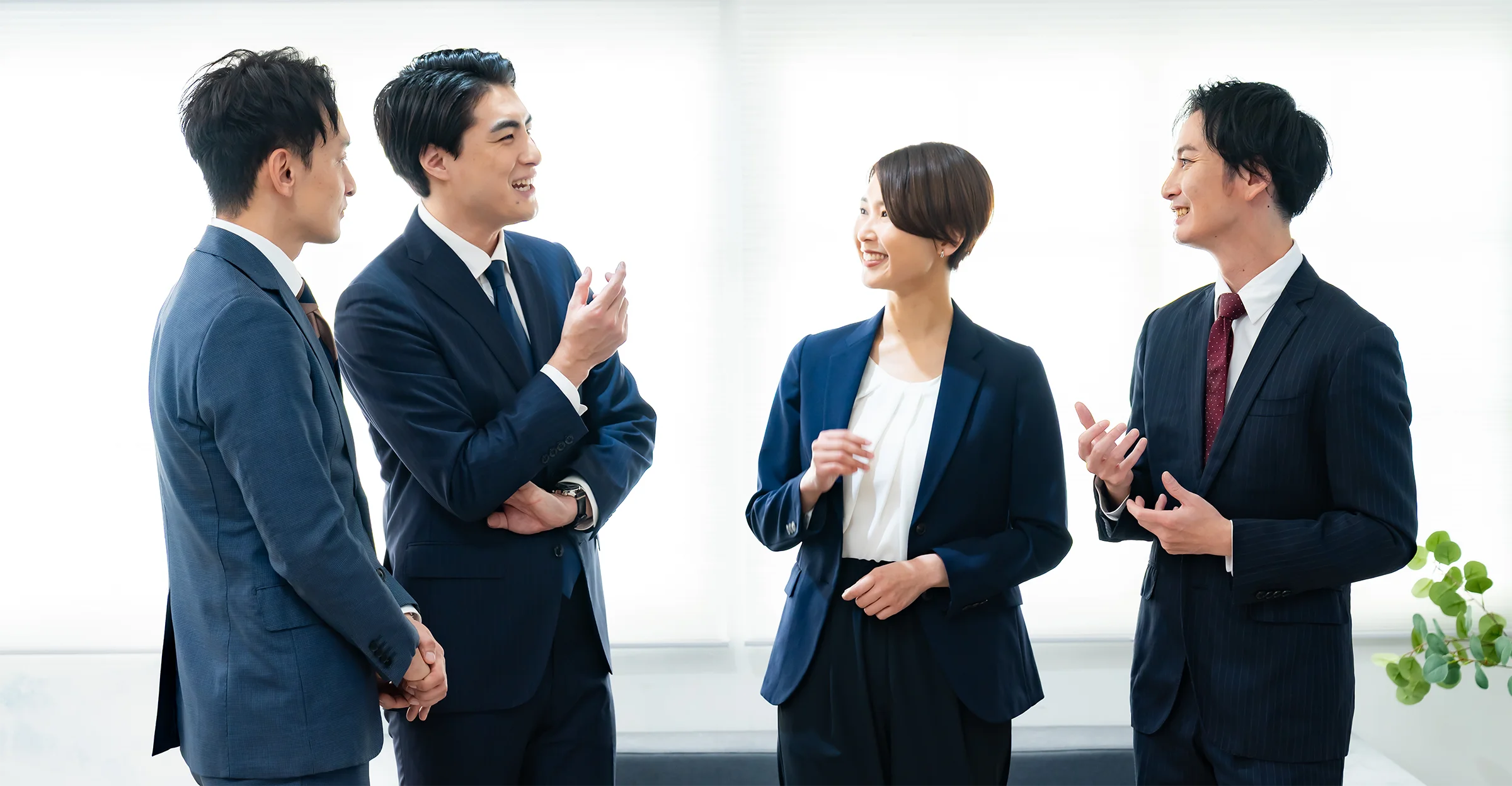空調事業の仕事について話す社員